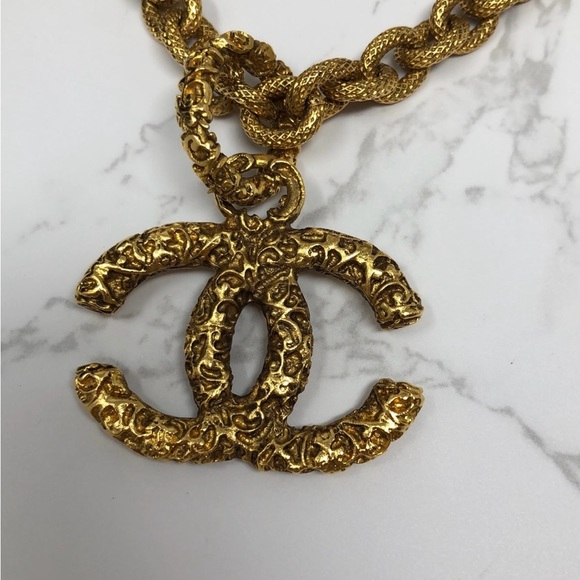 Chanel coco mark lava gold vintage necklace - Picture 2 of 6